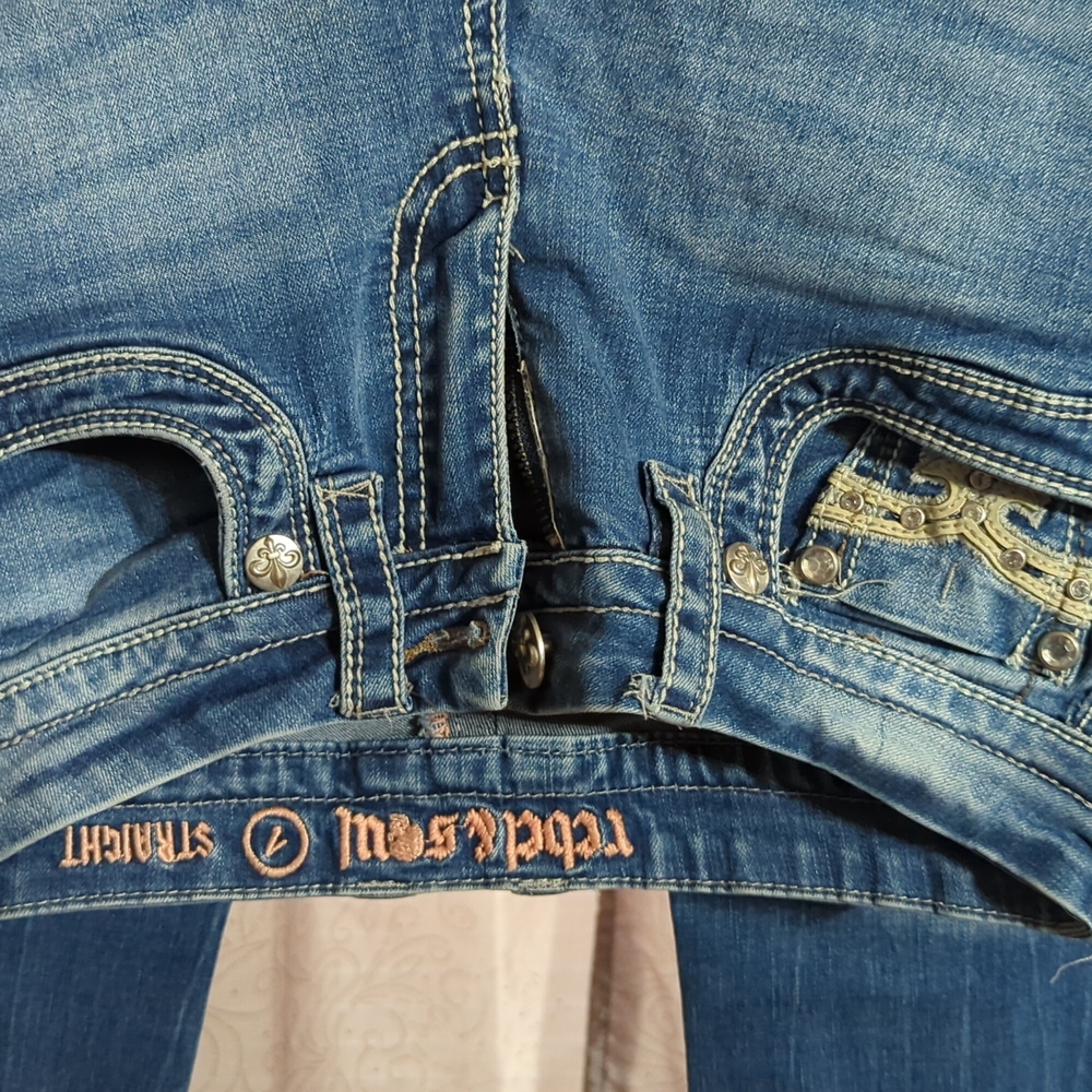 Rebel Soul straight leg blue jeans